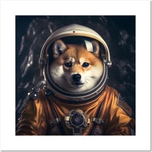 Astro Dog - Shiba Inu Posters and Art